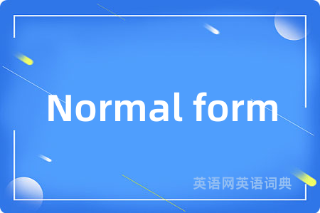 Normal form