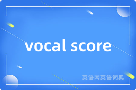 vocal score